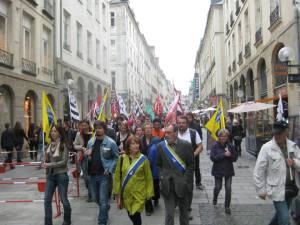 Manifestation à Rennes le  14 Mai 2014 pour la réunification de la Bretagne.